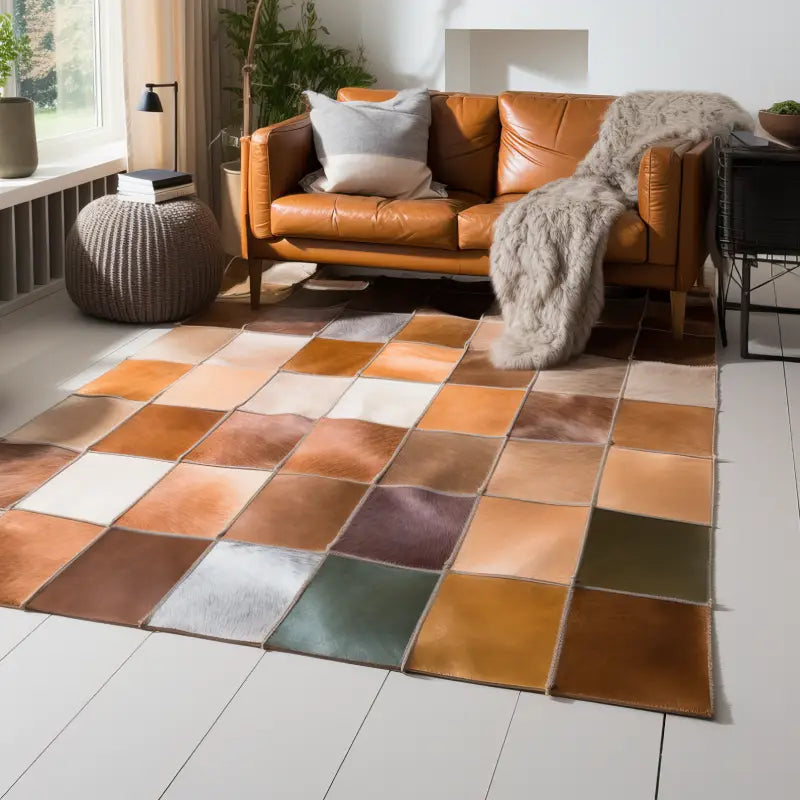 Leather/Faux-Leather Rugs