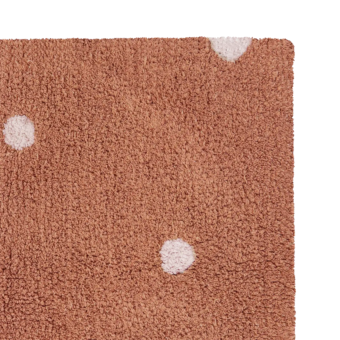 Lorena Canals Mini Dot Washable Rug - Chestnut (Mushroom hunters / Forest finds Collection)