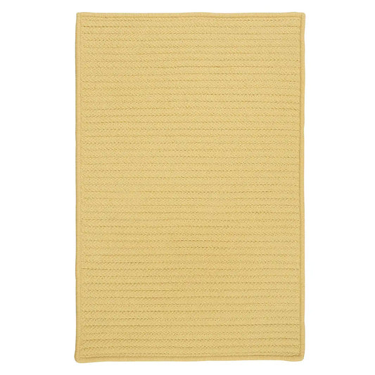 Simply Home Solid Pale Banana Braided Rug