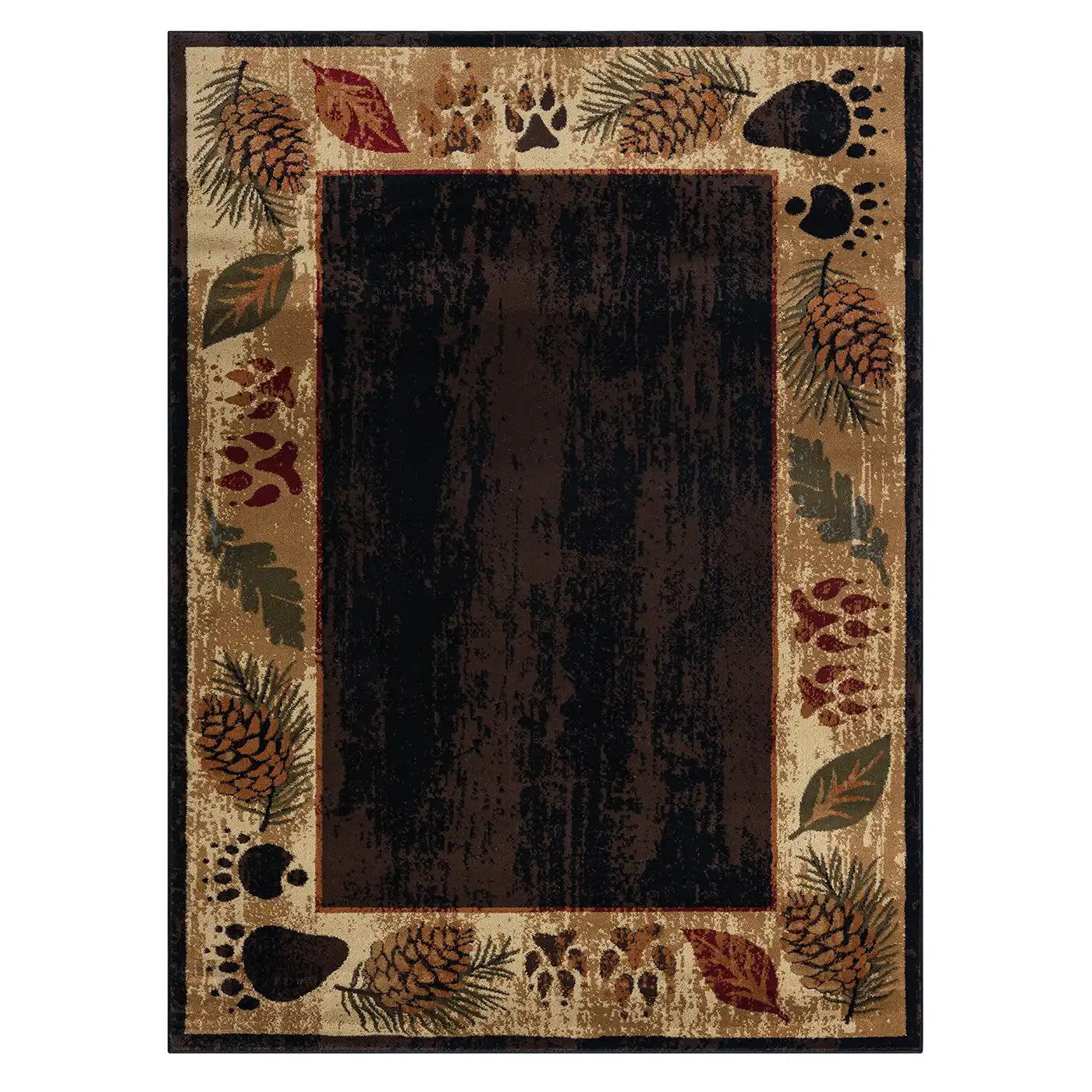 Mayberry Nature Rug in Southwestern/Lodge & Bordered style.