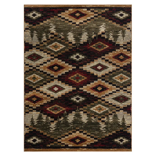 Mayberry Woodford Rug in Southwestern/Lodge & Geometric style.