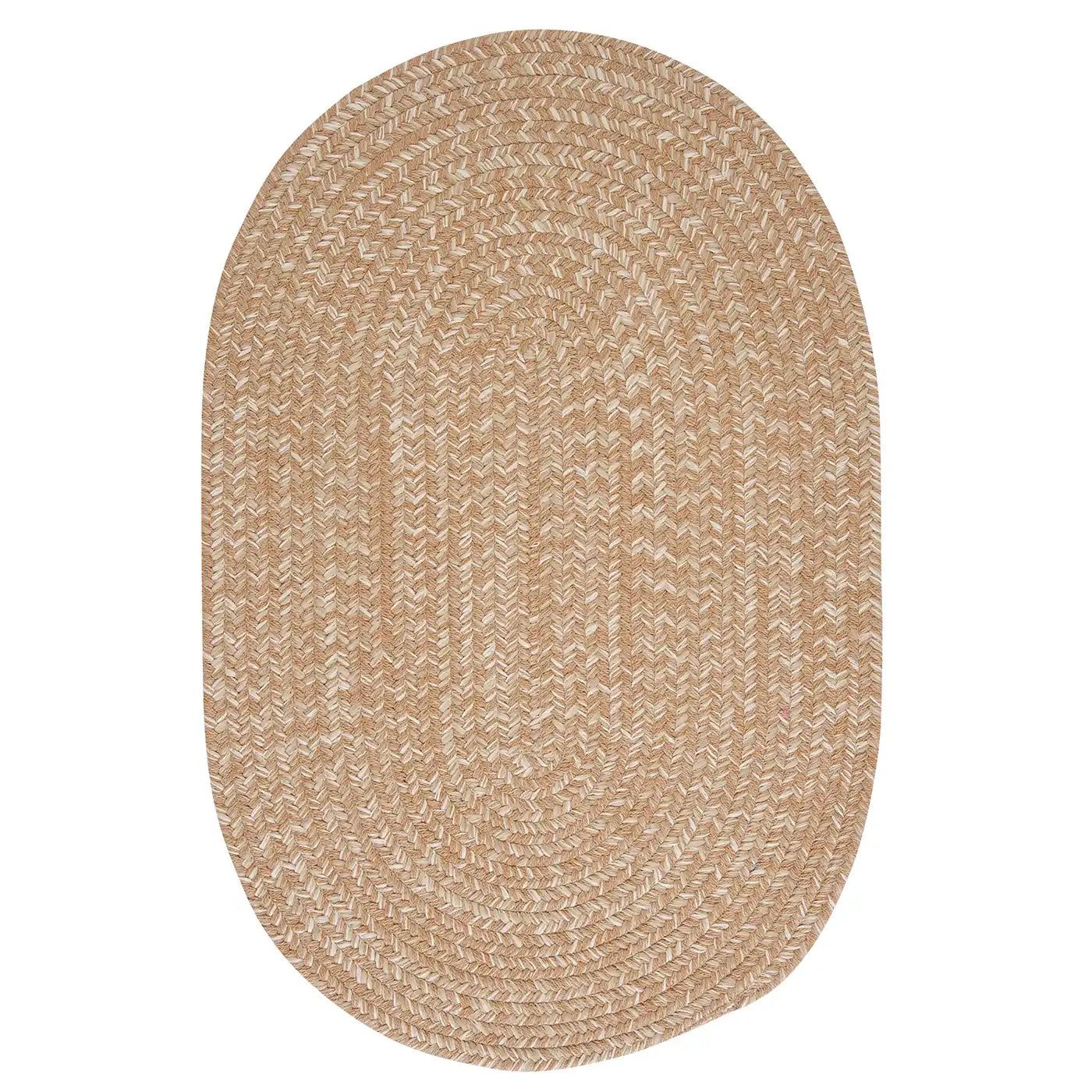 Colonial Mills Tremont Evergold Handcraft Braided Rug Rug in Braided & Solid-Color/Stripe style.