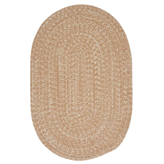 Colonial Mills Tremont Evergold Handcraft Braided Rug Rug in Braided & Solid-Color/Stripe style.