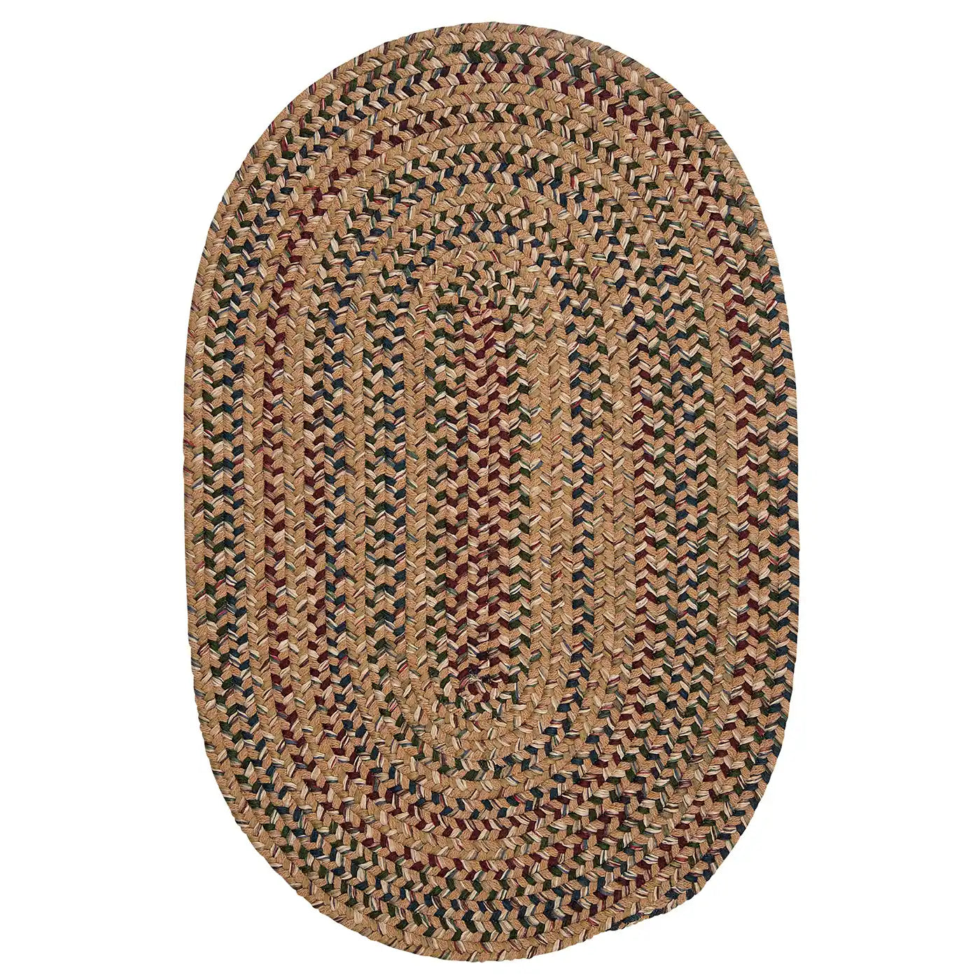 Colonial Mills Twilight Evergold Handcraft Braided Rug Rug in Braided & Farmhouse/Rustic style.