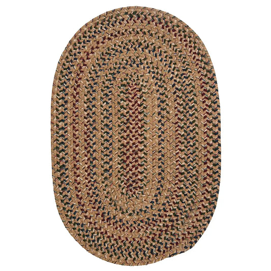 Colonial Mills Twilight Evergold Handcraft Braided Rug Rug in Braided & Farmhouse/Rustic style.