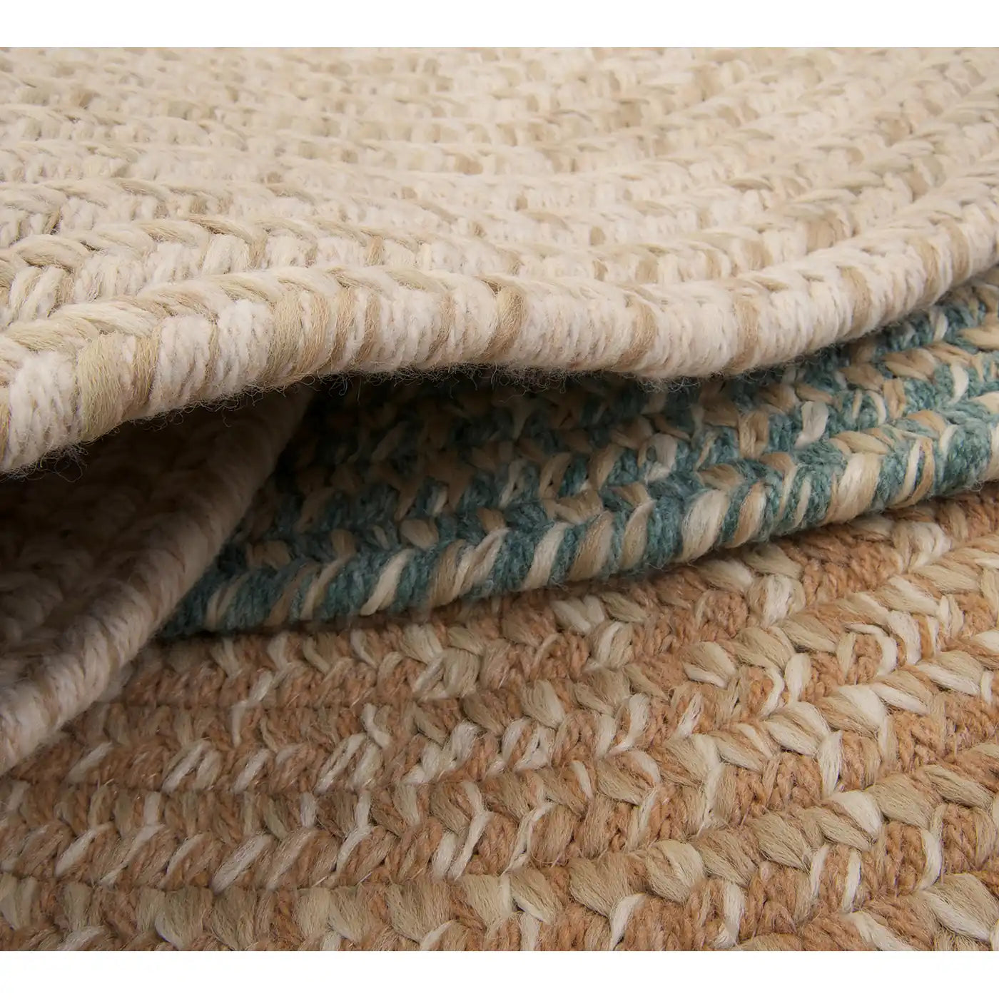 Colonial Mills Tremont Oatmeal Handcraft Braided Rug Rug in Braided & Solid-Color/Stripe style.