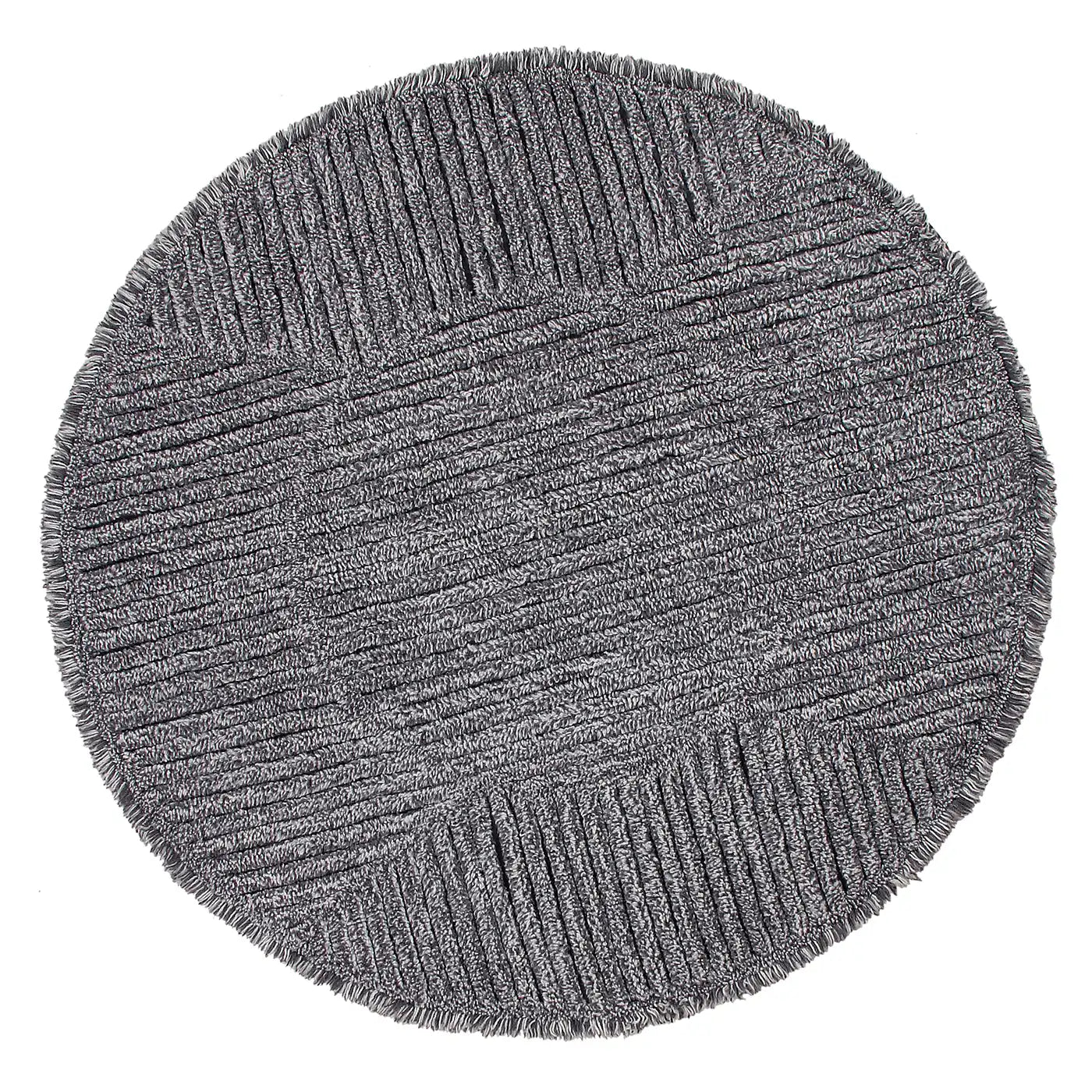 Lorena Canals Black Tea Wool Washable Rug (Fields Collection)
