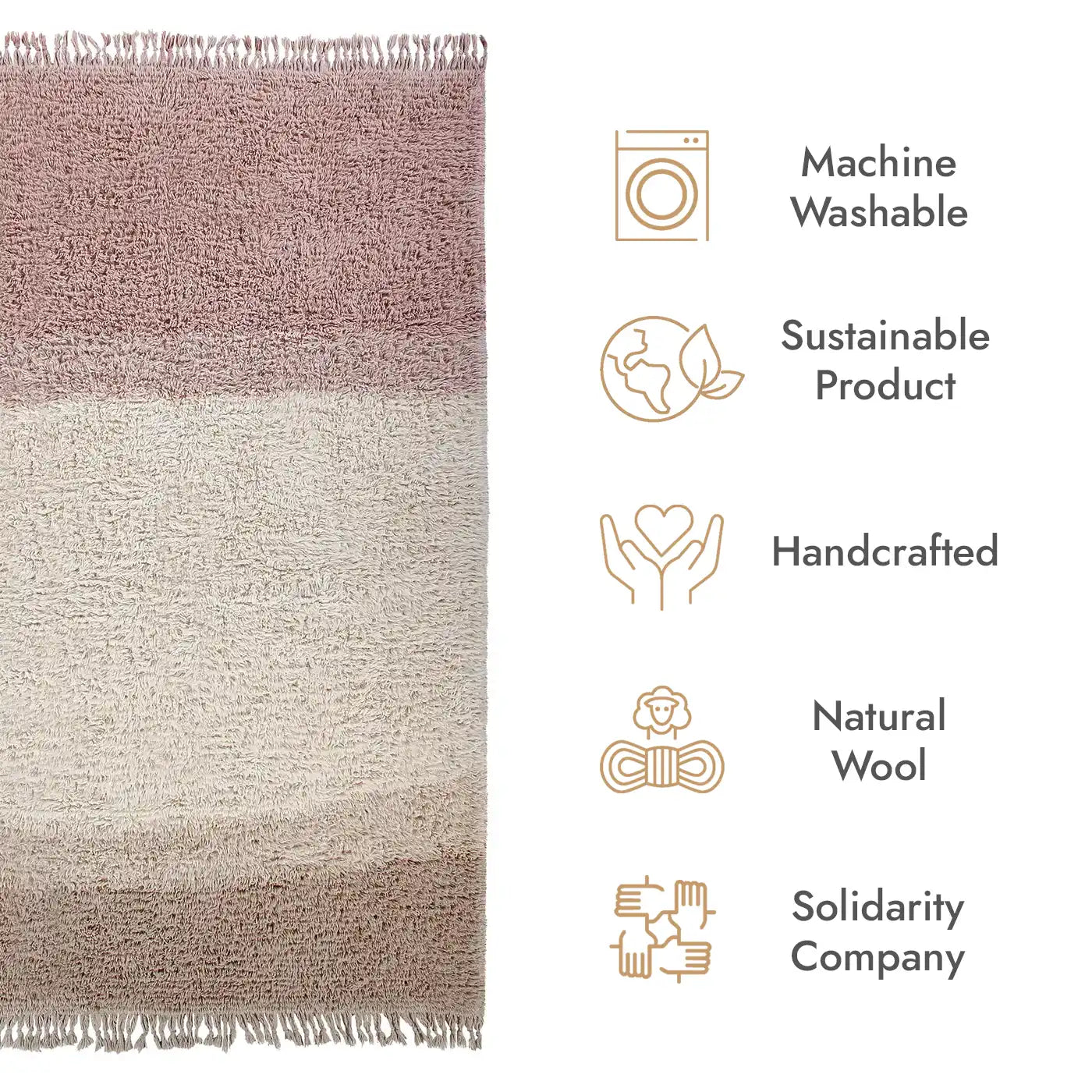 Lorena Canals Sounds Of Summer Wool Washable Rug (Free Your Soul Collection)