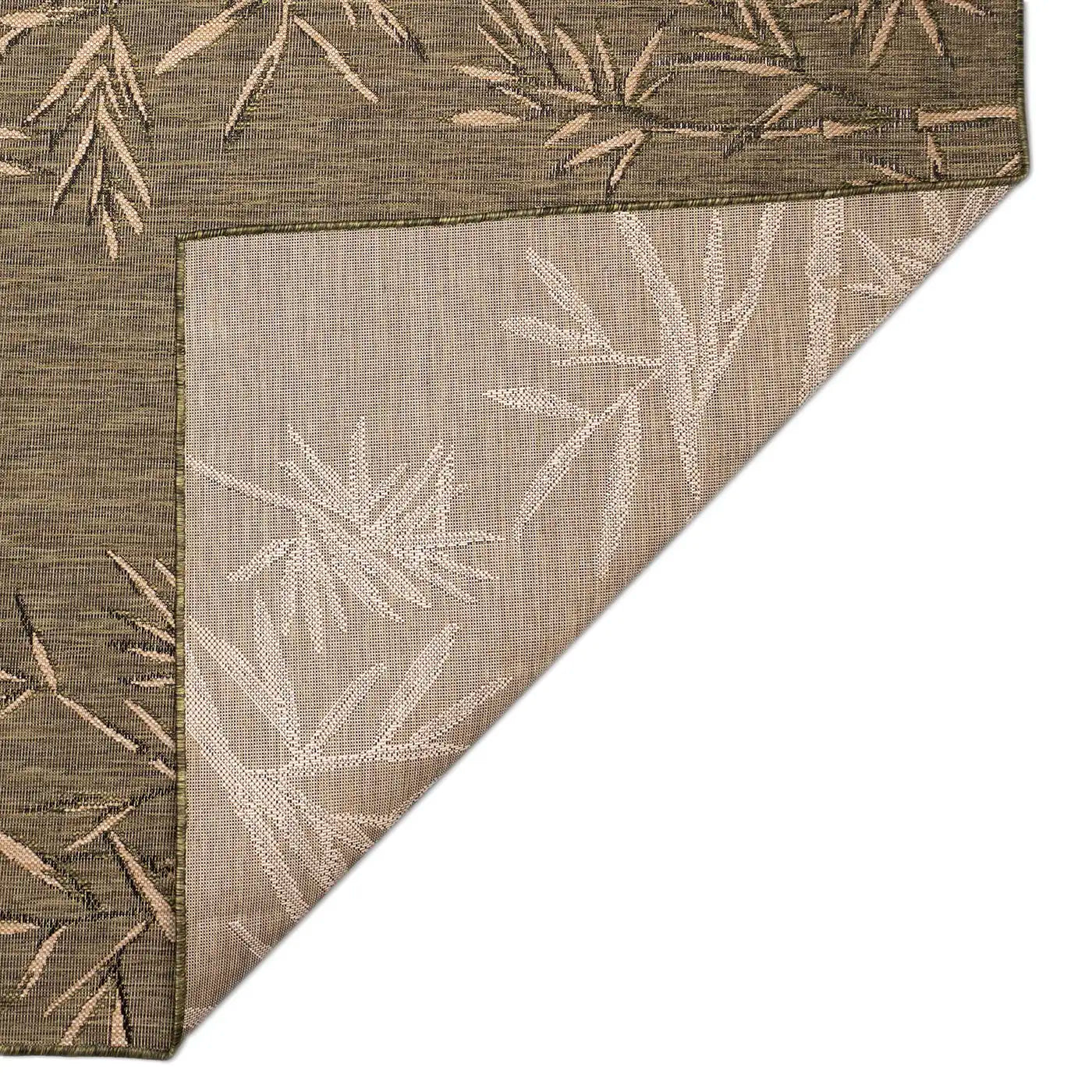 Trans Ocean Bamboo Border Rug in Floral & Farmhouse/Rustic style.