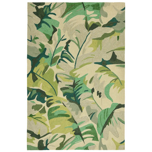 Trans Ocean Palm Leaf Rug in Floral & Modern/Abstract style.