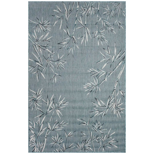 Trans Ocean Bamboo Border Rug in Floral & Farmhouse/Rustic style.