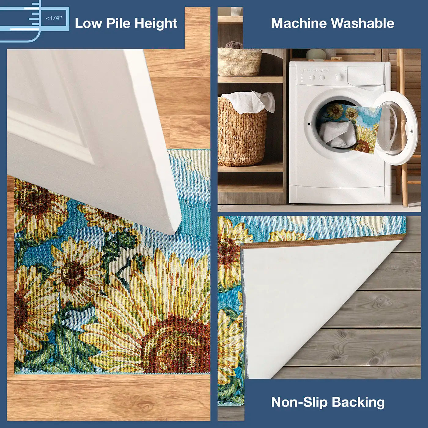 Trans Ocean Sunny Day Rug in Floral & Farmhouse/Rustic style.