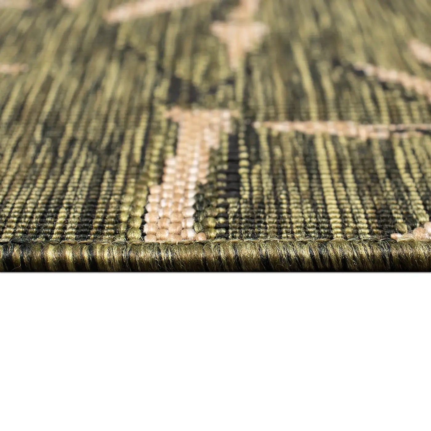 Trans Ocean Bamboo Border Rug in Floral & Farmhouse/Rustic style.
