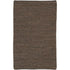 Saket SAK-3704 Brown Solid-Color Scandinavian Hand Woven Leather/Cotton Rug