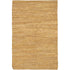 Saket SAK-3706 Gold/Beige Scandinavian Hand Woven Leather/Cotton Rug