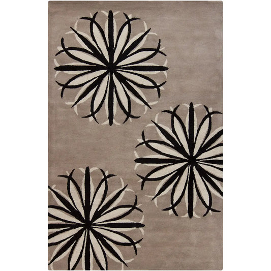 Stella STE-52048 Taupe/Black/Ivory Modern/Abstract Hand Tufted Wool Rug