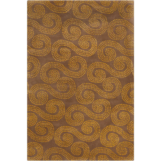 Stella STE-52113 Brown Geometric Hand Tufted Wool Rug