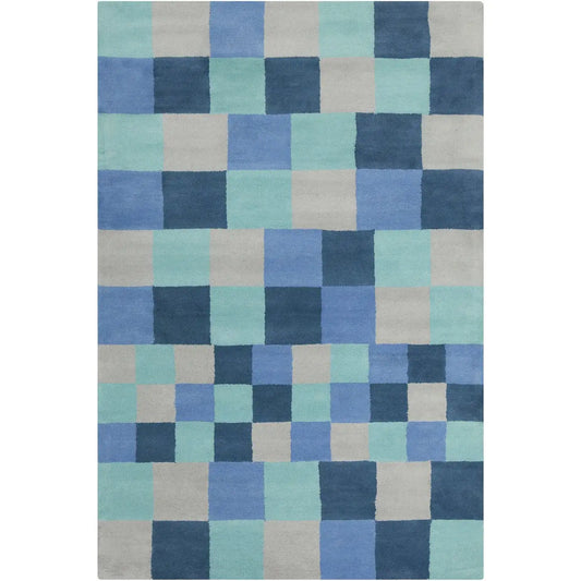 Stella STE-52148 Blue/Grey Geometric Hand Tufted Wool Rug