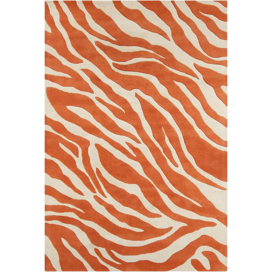 Stella STE-52180 Orange Animal Print Hand Tufted Rug