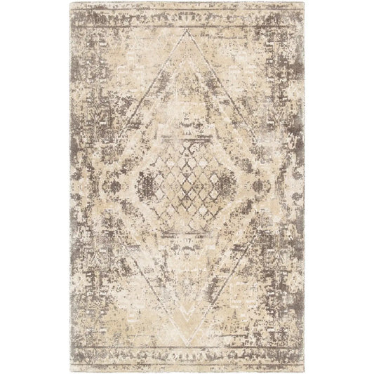 Tayla TAY-42405 Yellow/Blue/White Vintage Hand Tufted Wool Rug
