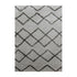 Zoya ZOY-45804 Silver Geometric Hand Tufted Polyester Shag Rug